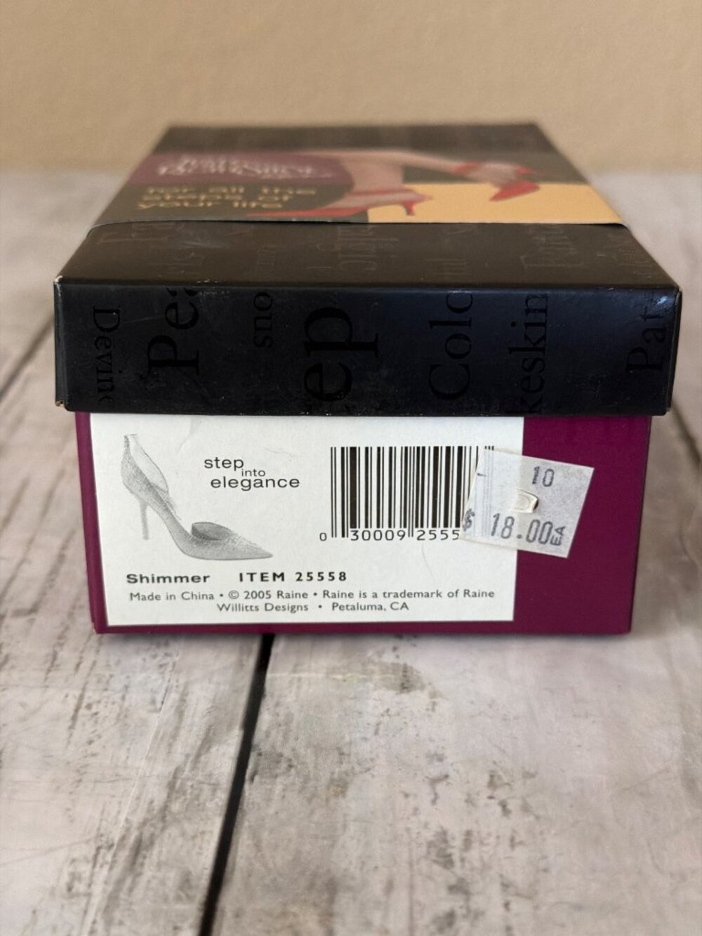 2005 Just the Right Shoe by Raine "Shimmer" Mini Shoe Figurine #25558 NEW w/Box - Picture 2 of 13